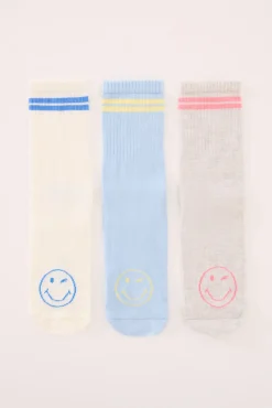 Women'secret Pack 3 calcetines altos print SmileyWorld®