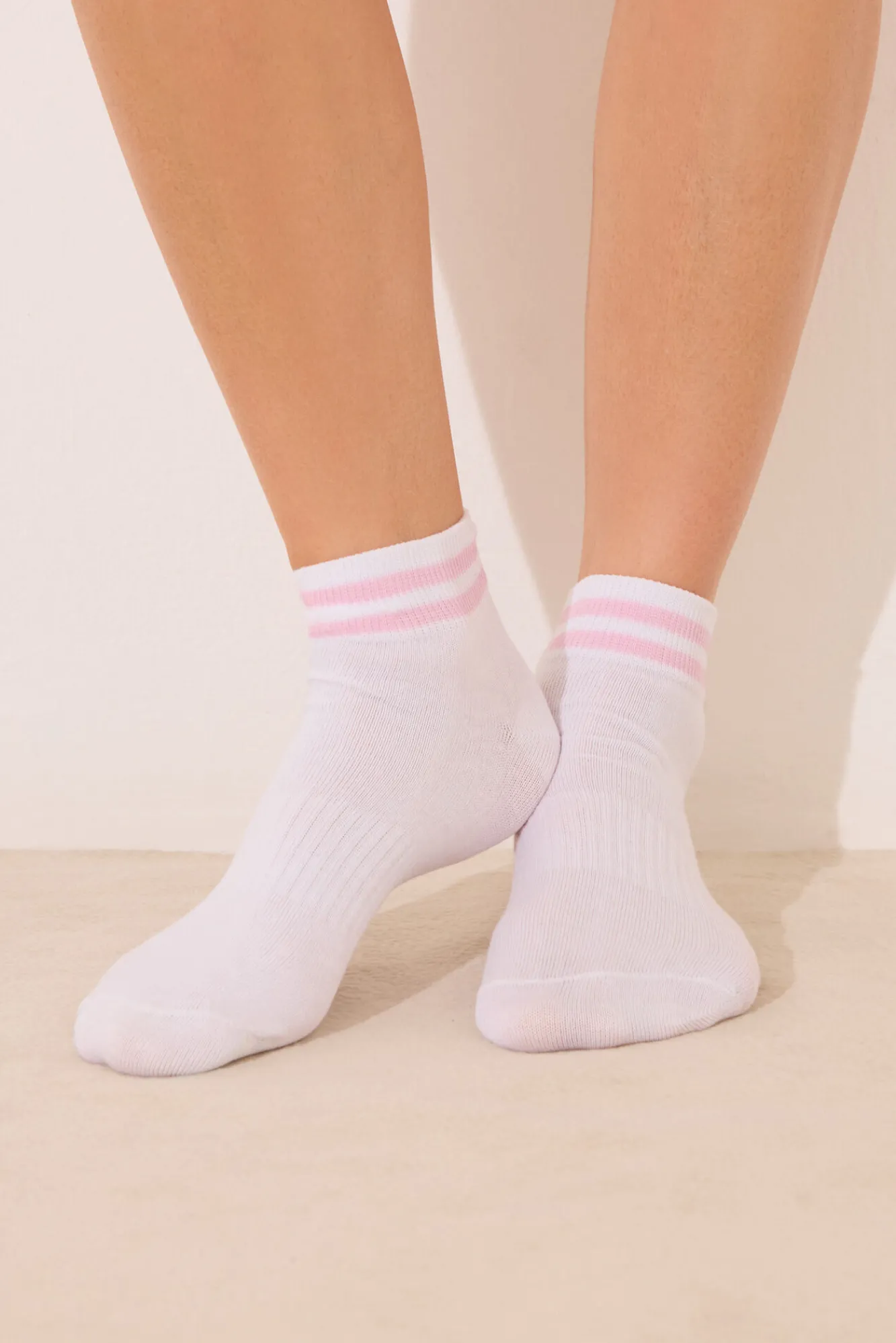 Women'secret Pack 3 calcetines cortos algodón rayas