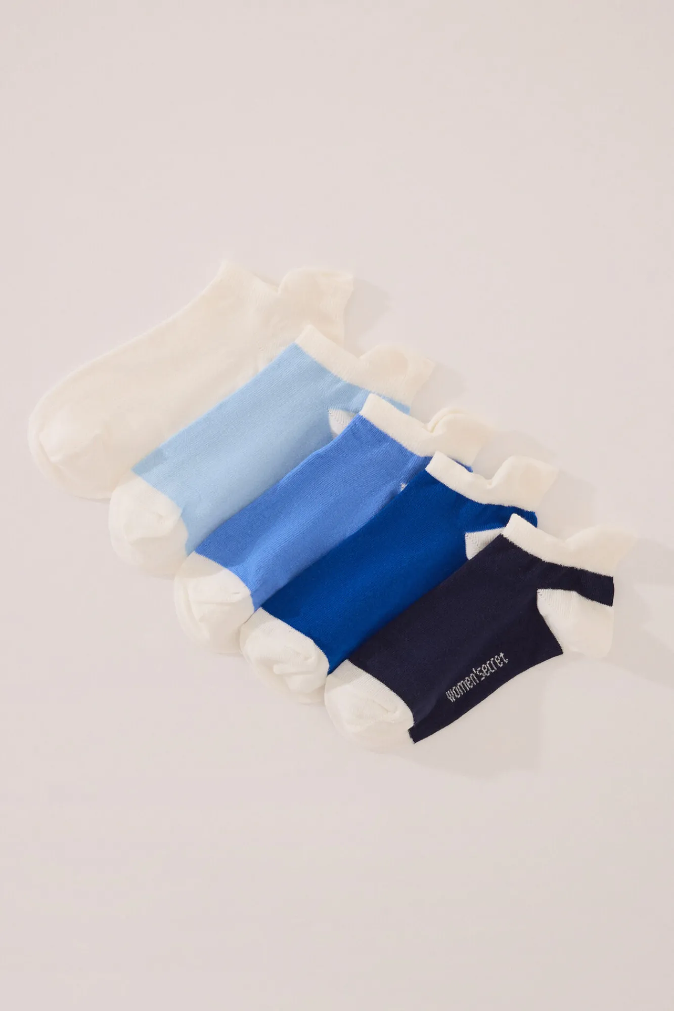 Women'secret Pack 5 calcetines cortos deportivos azules