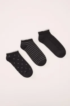 Women'secret Pack 3 calcetines cortos lurex