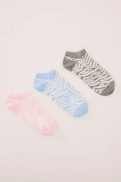Women'secret Pack 3 calcetines cortos print cebra