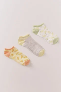 Women'secret Pack 3 calcetines cortos print frutas