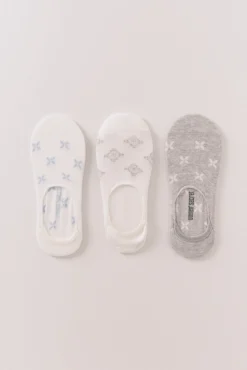 Women'secret Pack 3 calcetines invisibles print mediterráneo