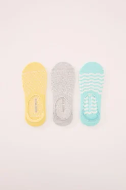 Women'secret Pack 3 calcetines invisibles algodón textura