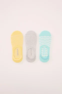 Women'secret Pack 3 calcetines invisibles algodón textura