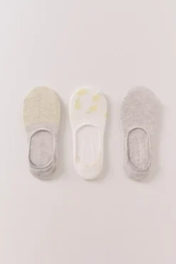 Women'secret Pack 3 calcetines invisibles print limones