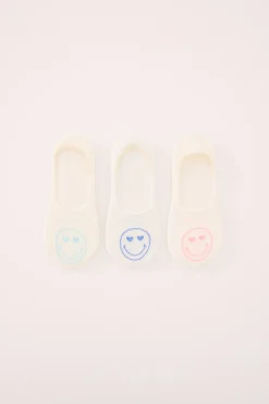 Women'secret Pack 3 calcetines invisibles algodón SmileyWorld®