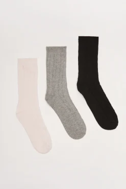 Women'secret Pack 3 calcetines largos algodón textura