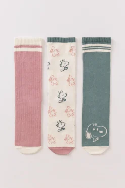 Women'secret Pack 3 calcetines largos Snoopy