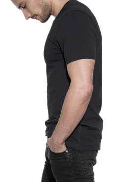 Bread & Boxers Pack 2 camisetas elásticas cuello caja algodón orgánico marino