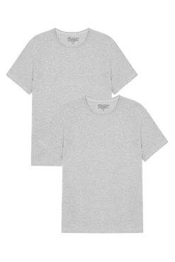 Bread & Boxers Pack 2 camisetas elásticas cuello caja algodón orgánico melange
