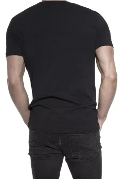 Bread & Boxers Pack 2 camisetas elásticas cuello caja algodón orgánico negras