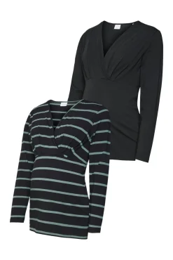 Mamalicious Pack 2 camisetas manga larga maternity y lactancia