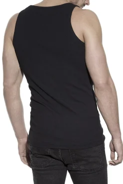 Bread & Boxers Pack 2 camisetas sin mangas de algodón orgánico negras