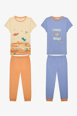 Crianças Penti Pack 2 conjuntos de pijama largos