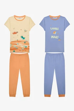 Crianças Penti Pack 2 conjuntos de pijama largos