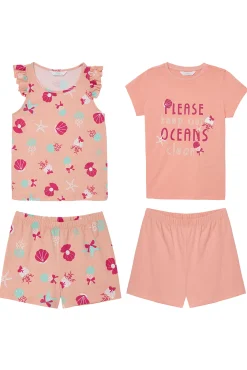 Crianças Penti Pack 2 conjuntos de pijama cortos