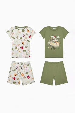 Crianças Penti Pack 2 conjuntos de pijama cortos