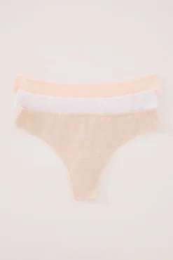 Women'secret Pack 3 tangas algodón orgánico