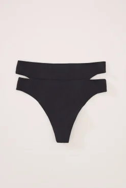 Women'secret Pack 2 tangas de algodón sin costuras