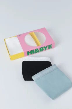 HI&BYE Pack 3 tangas negro, y verde