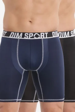 DIM Pack de 2 boxers de deporte de microfibra con malla transpirable