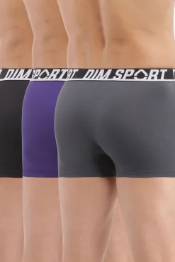DIM Pack de 3 boxers de deporte de microfibra con malla transpirable