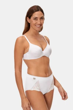 Playtex Pack de 2 bragas altas de algodón elástico con encaje