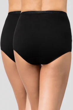 Playtex Pack de 2 bragas altas de algodón orgánico