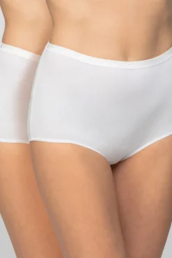 Playtex Pack de 2 bragas altas de algodón orgánico