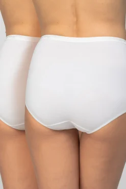 Playtex Pack de 2 bragas altas de algodón orgánico