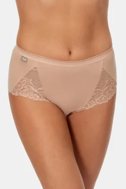 Playtex Pack de 2 bragas altas de algodón elástico con encaje