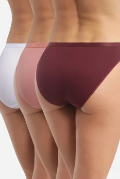 DIM Pack de 3 bragas de algodón elástico en varios colores