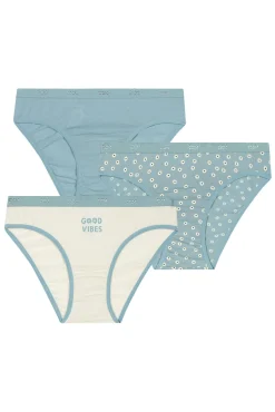 Crianças DIM Pack de 3 bragas de niña estampadas con cintura elástica