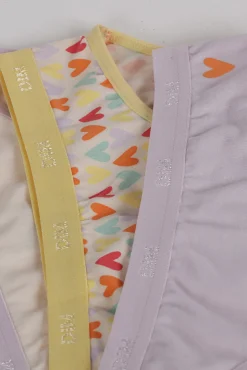 Crianças DIM Pack de 3 bragas de niña estampadas con cintura elástica