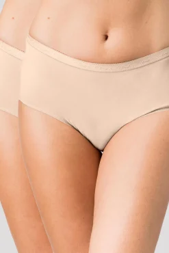 Playtex Pack de 2 bragas Midi de algodón orgánico