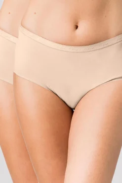 Playtex Pack de 2 bragas Midi de algodón orgánico