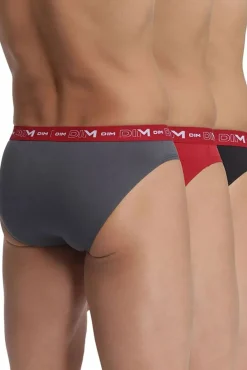 DIM Pack de 3 slips de hombre de algodón elástico