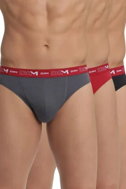 DIM Pack de 3 slips de hombre de algodón elástico