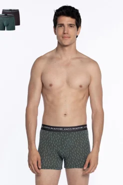 Pack of 2 bamboo and cotton boxers, Treetop