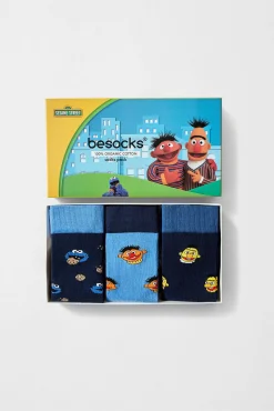 Pack of 3 pairs of socks SESAME STREET socks made of organic cotton