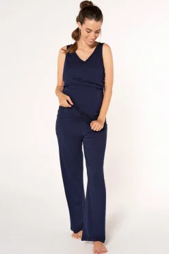 Ohma! Pantalón básico ancho de punto premamá