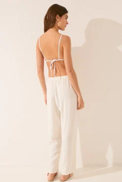 Women'secret Pantalón Capri lino