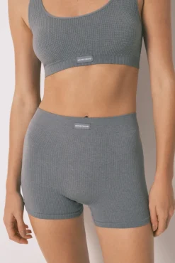 Women'secret Pantalón corto canalé claro