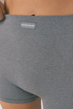 Women'secret Pantalón corto canalé claro