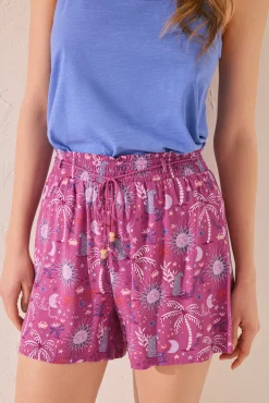 Women'secret Pantalón corto morado