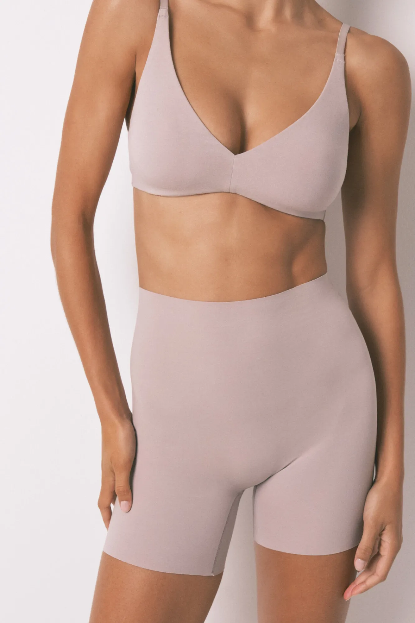 Women'secret Pantalón corto interior algodón beige
