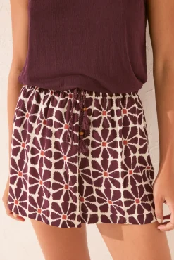 Women'secret Pantalón corto viscosa estampado flores