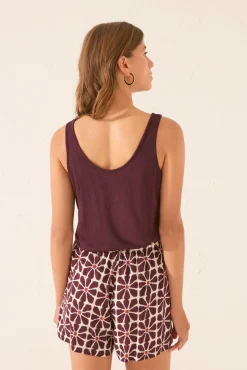 Women'secret Pantalón corto viscosa estampado flores