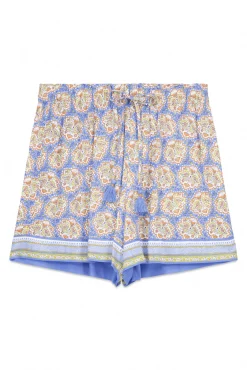 Women'secret Pantalón corto viscosa azul